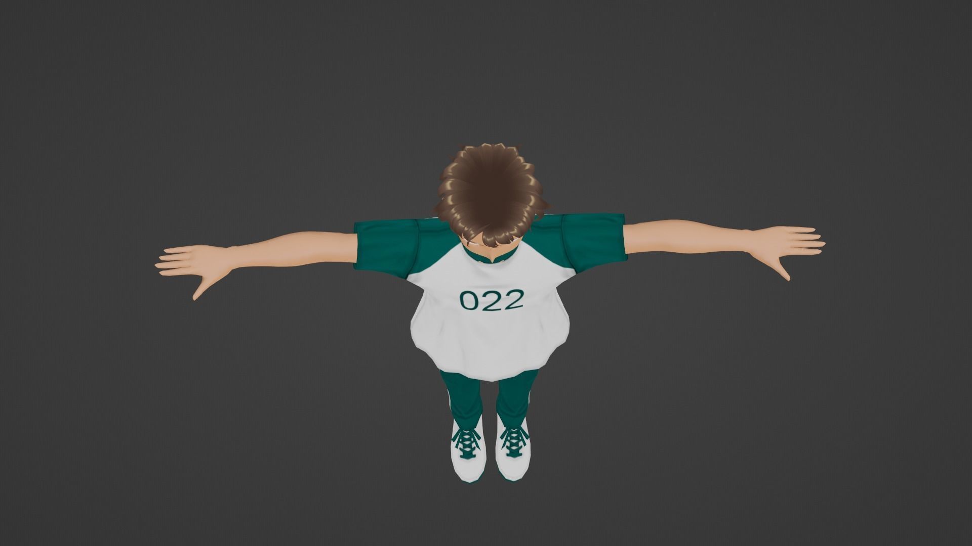 Squid Game - Player Low-poly 3D model_4