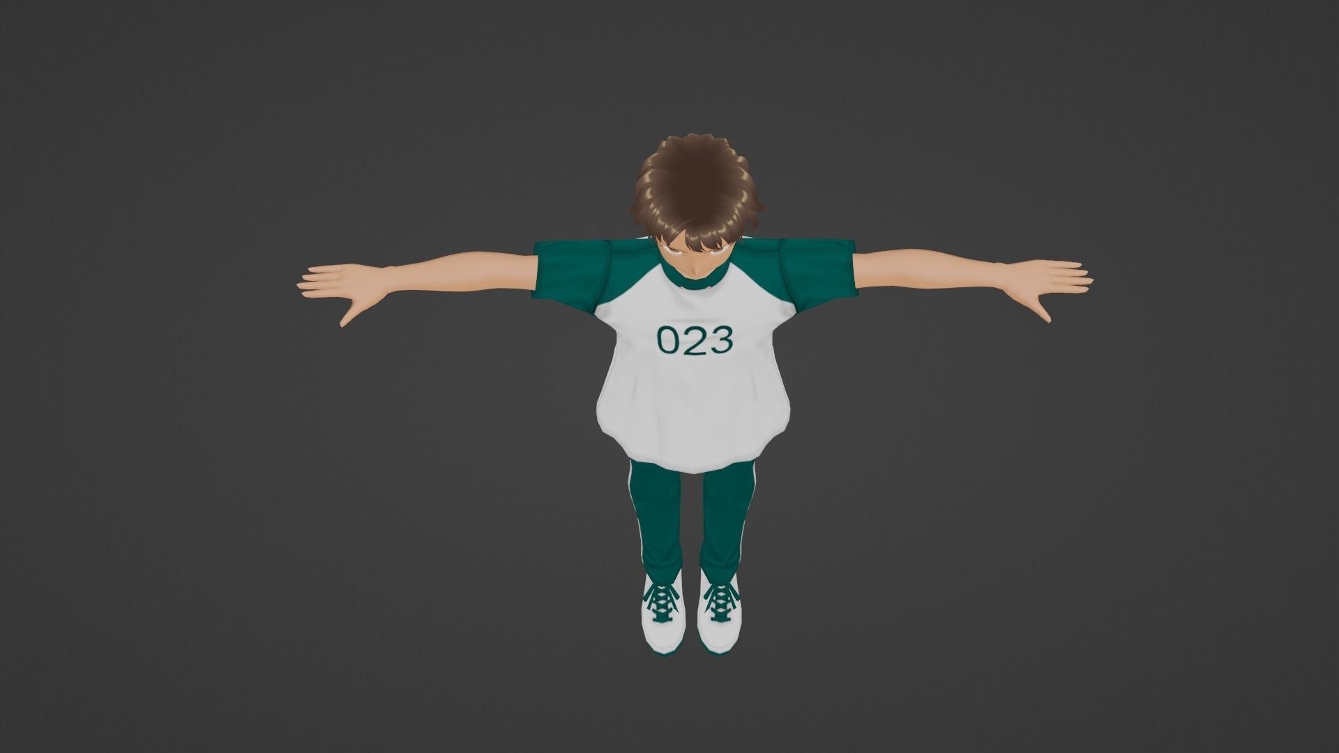 Squid Game - Player Low-poly 3D model_4