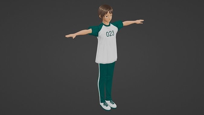 Squid Game - Player Low-poly 3D model