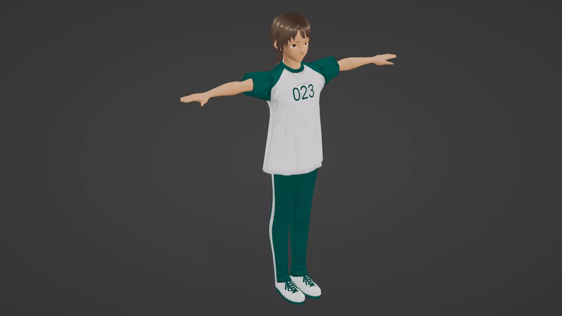 Squid Game - Player Low-poly 3D model_0