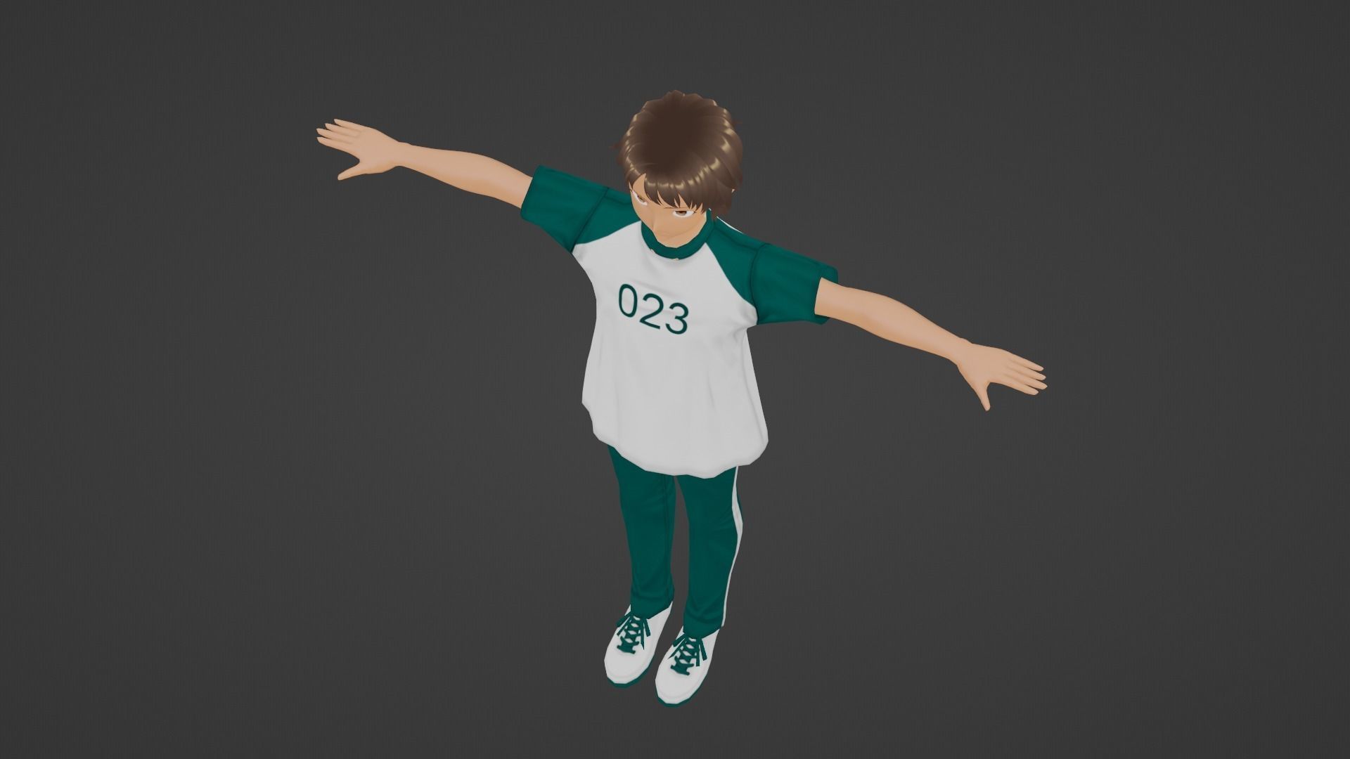 Squid Game - Player Low-poly 3D model_3