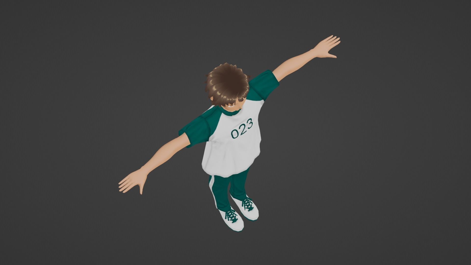 Squid Game - Player Low-poly 3D model_5