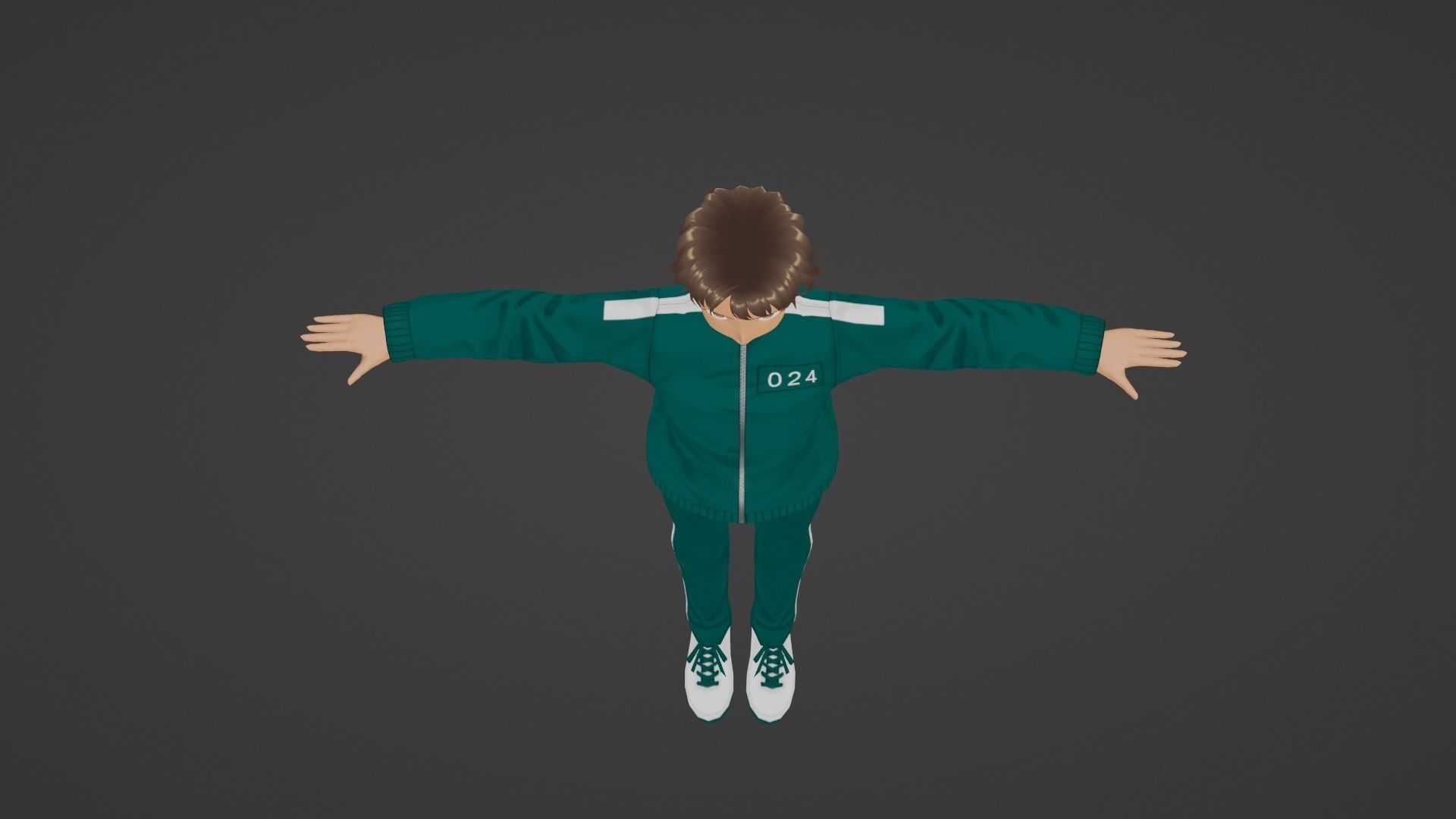 Squid Game - Player Low-poly 3D model_4