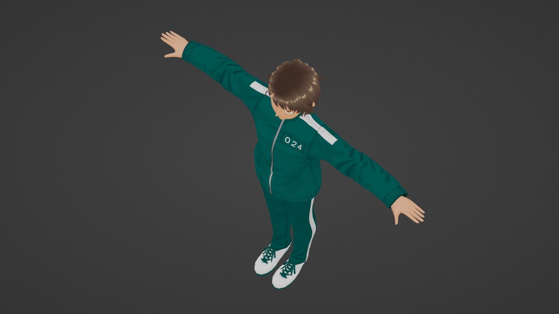 Squid Game - Player Low-poly 3D model_3