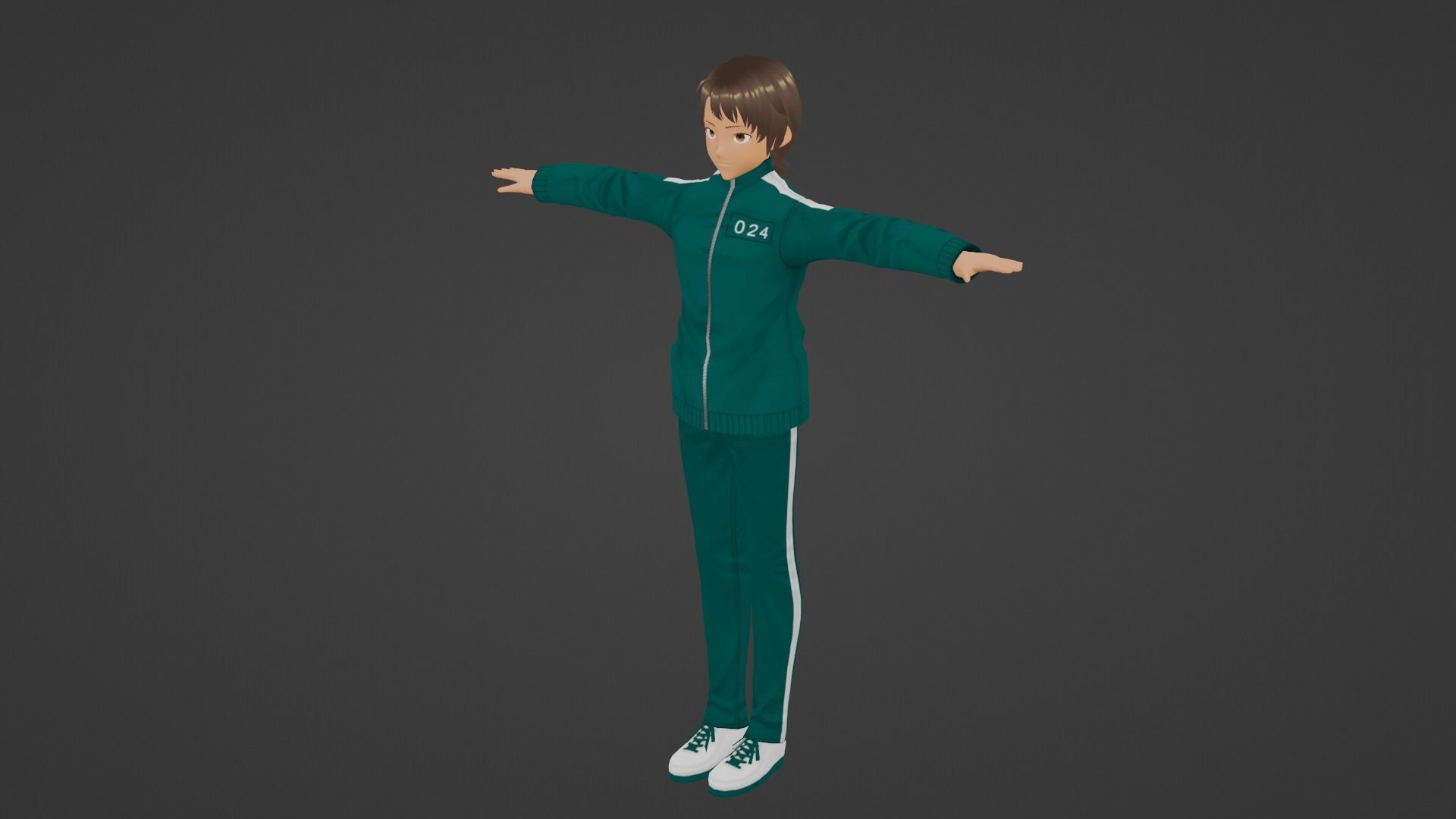 Squid Game - Player Low-poly 3D model_2