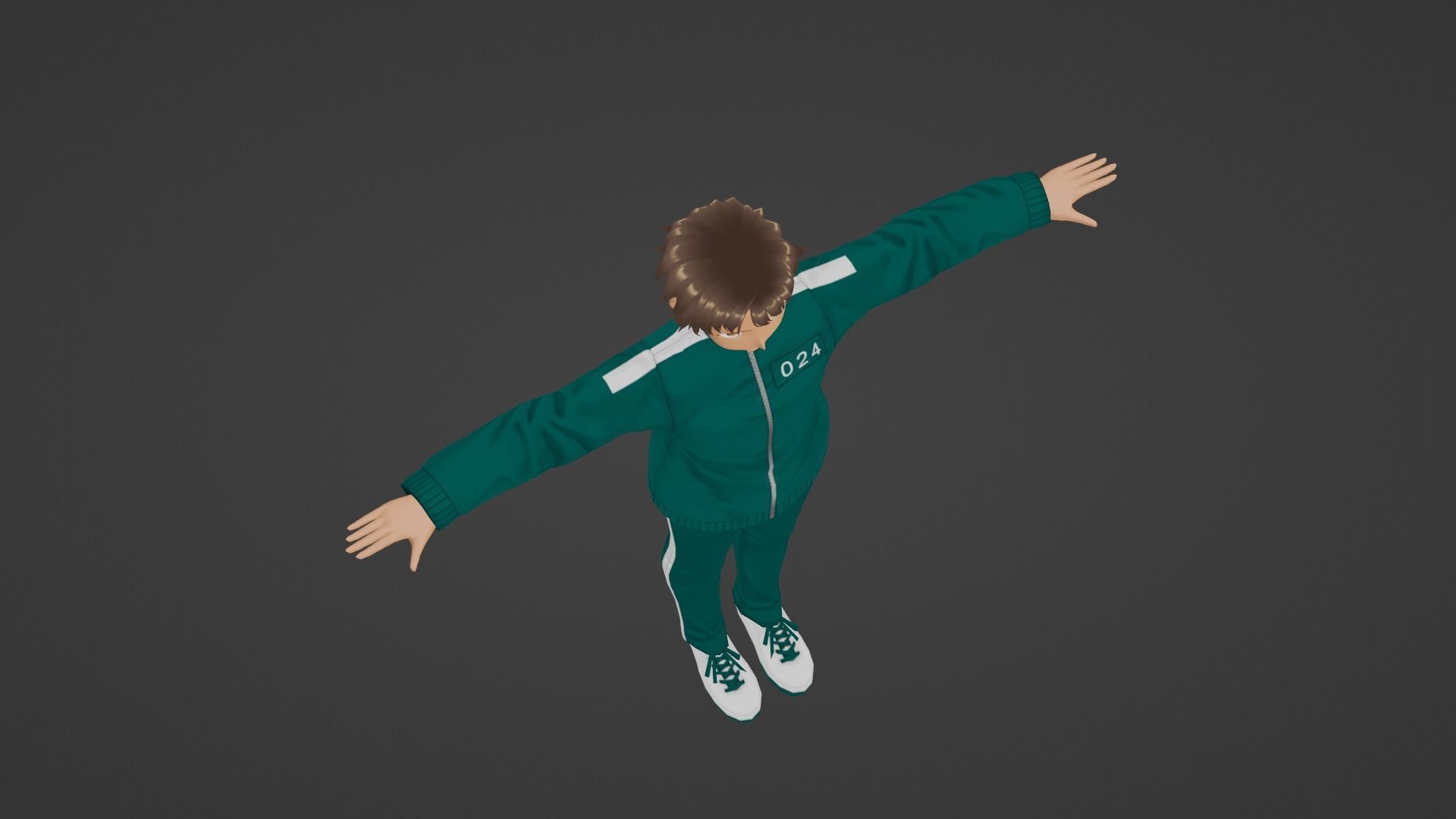 Squid Game - Player Low-poly 3D model_5