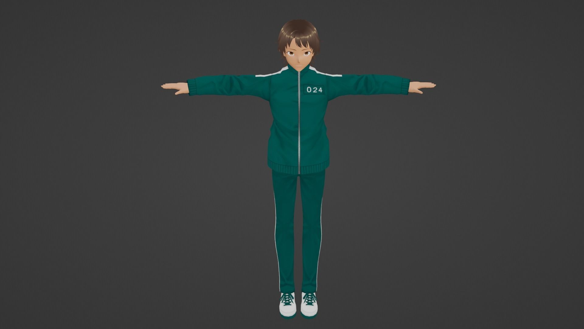 Squid Game - Player Low-poly 3D model_1