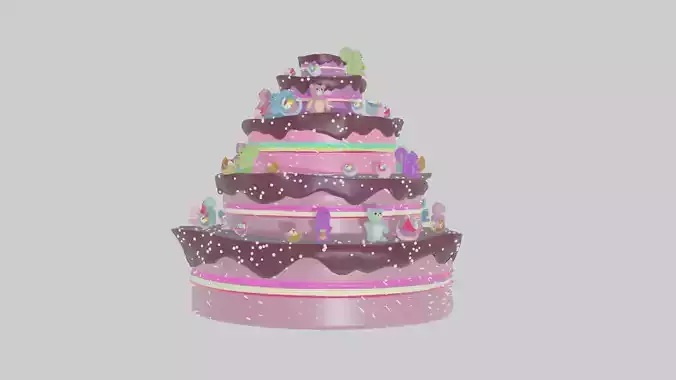 4 Pink Layer Cake 3D print model