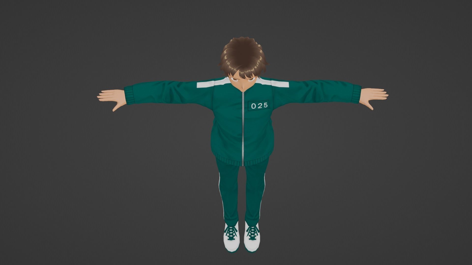 Squid Game - Player Low-poly 3D model_4