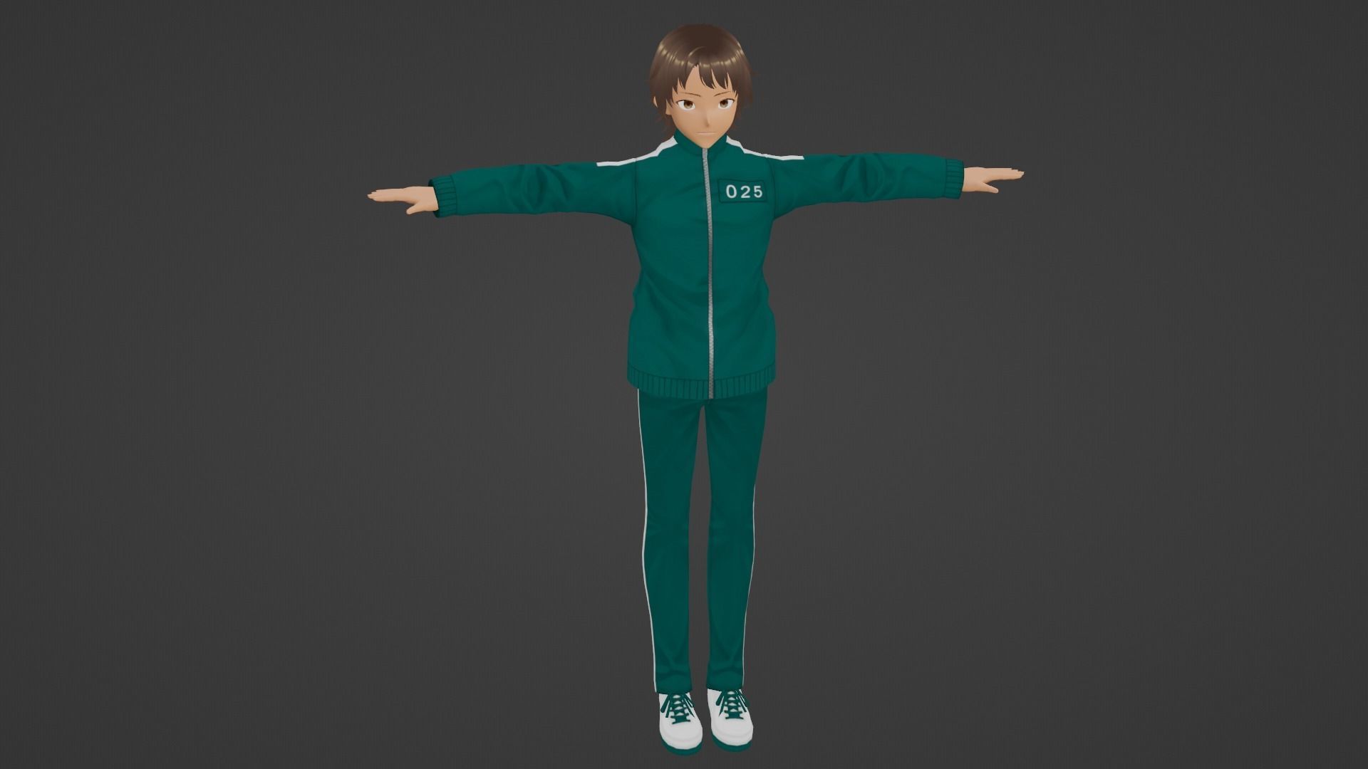 Squid Game - Player Low-poly 3D model_1