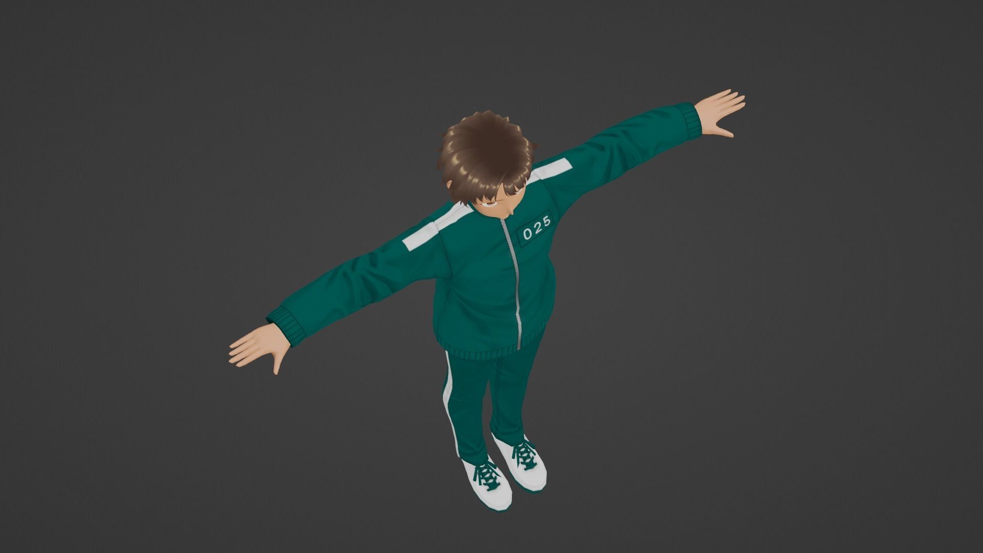 Squid Game - Player Low-poly 3D model_5