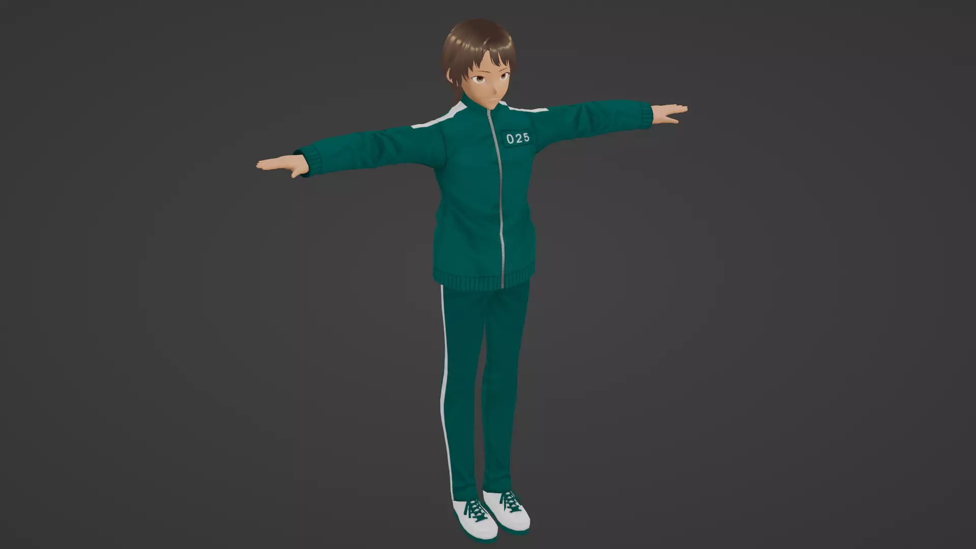 Squid Game - Player Low-poly 3D model_0