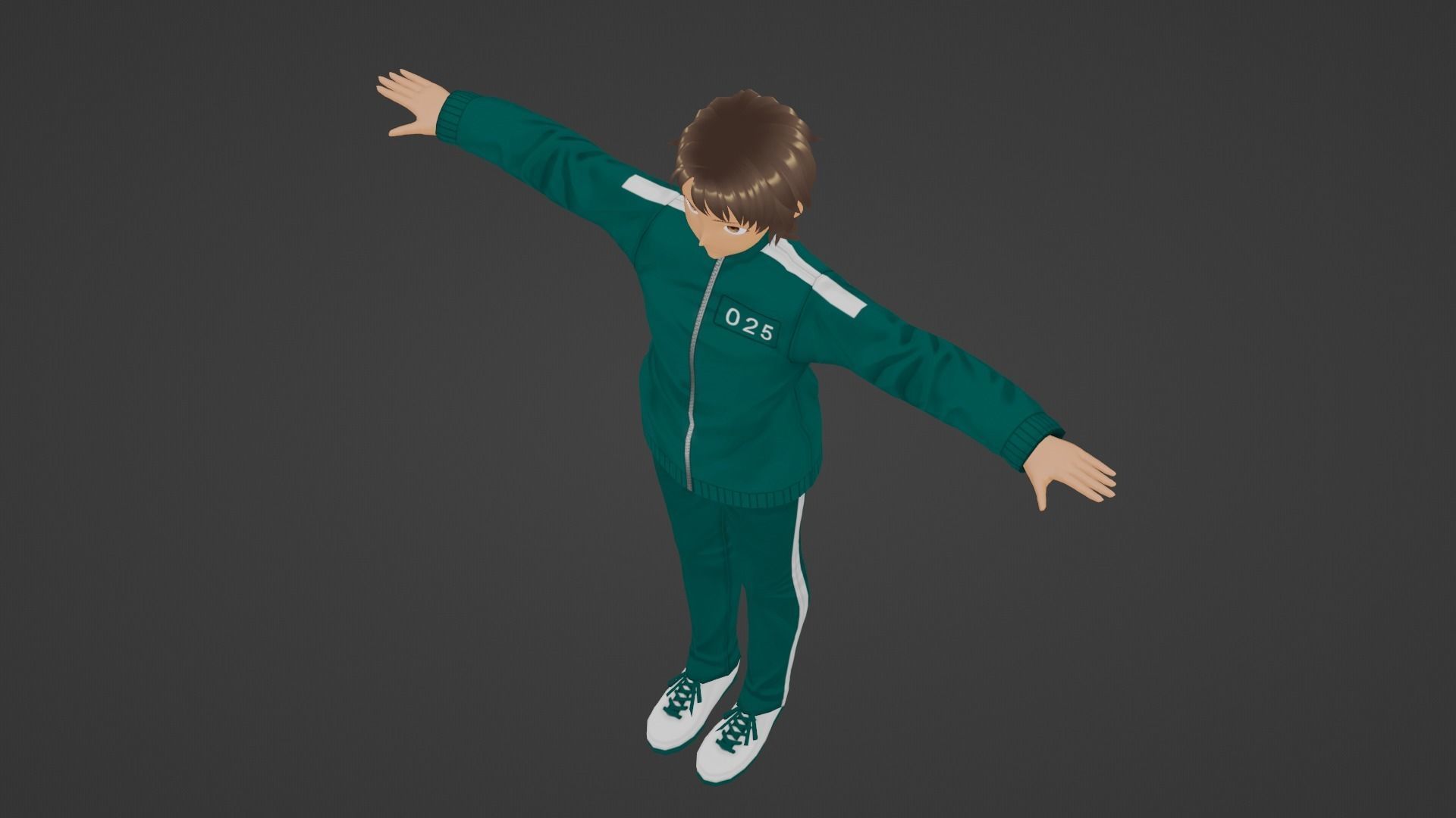 Squid Game - Player Low-poly 3D model_3
