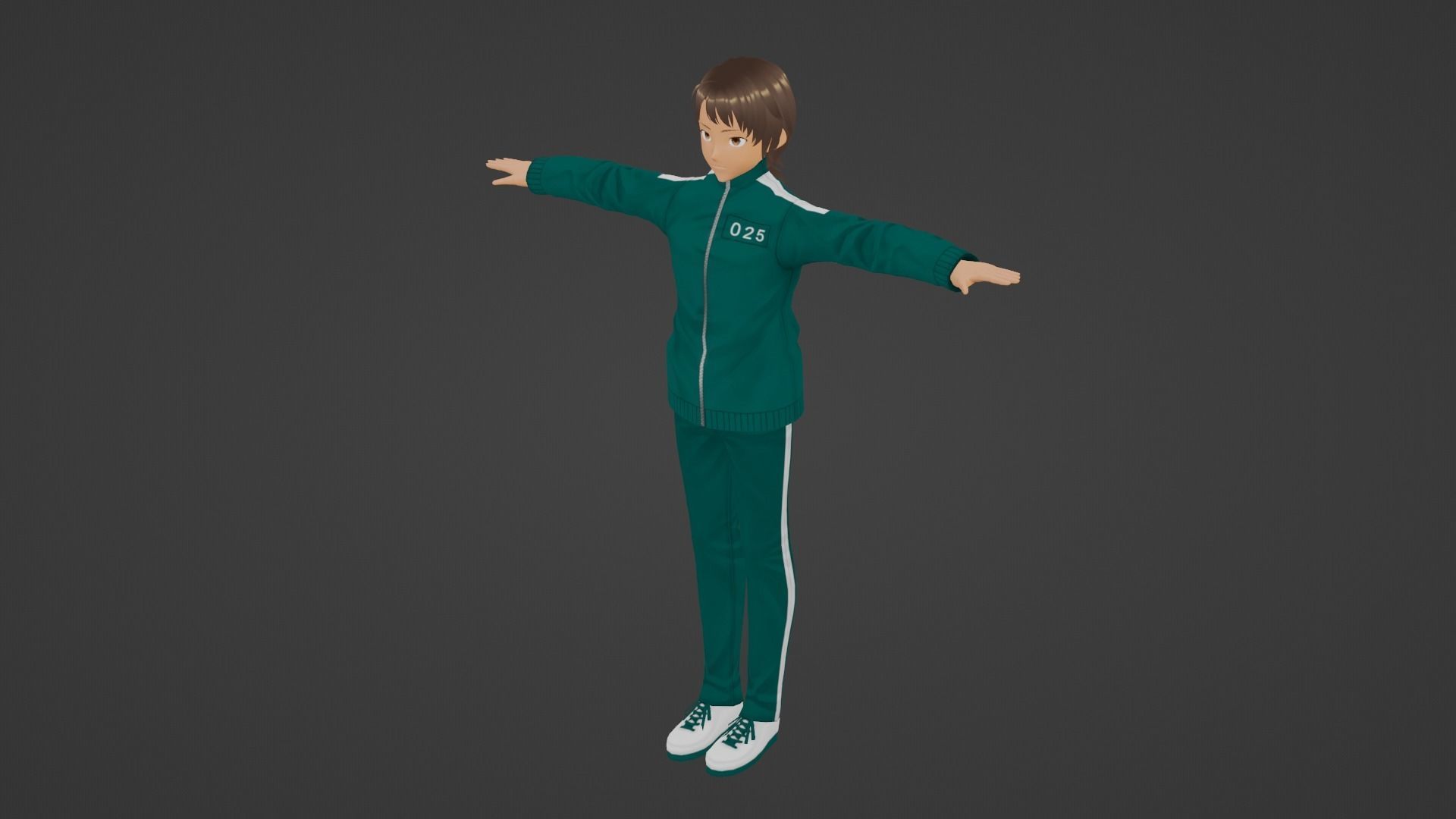 Squid Game - Player Low-poly 3D model_2