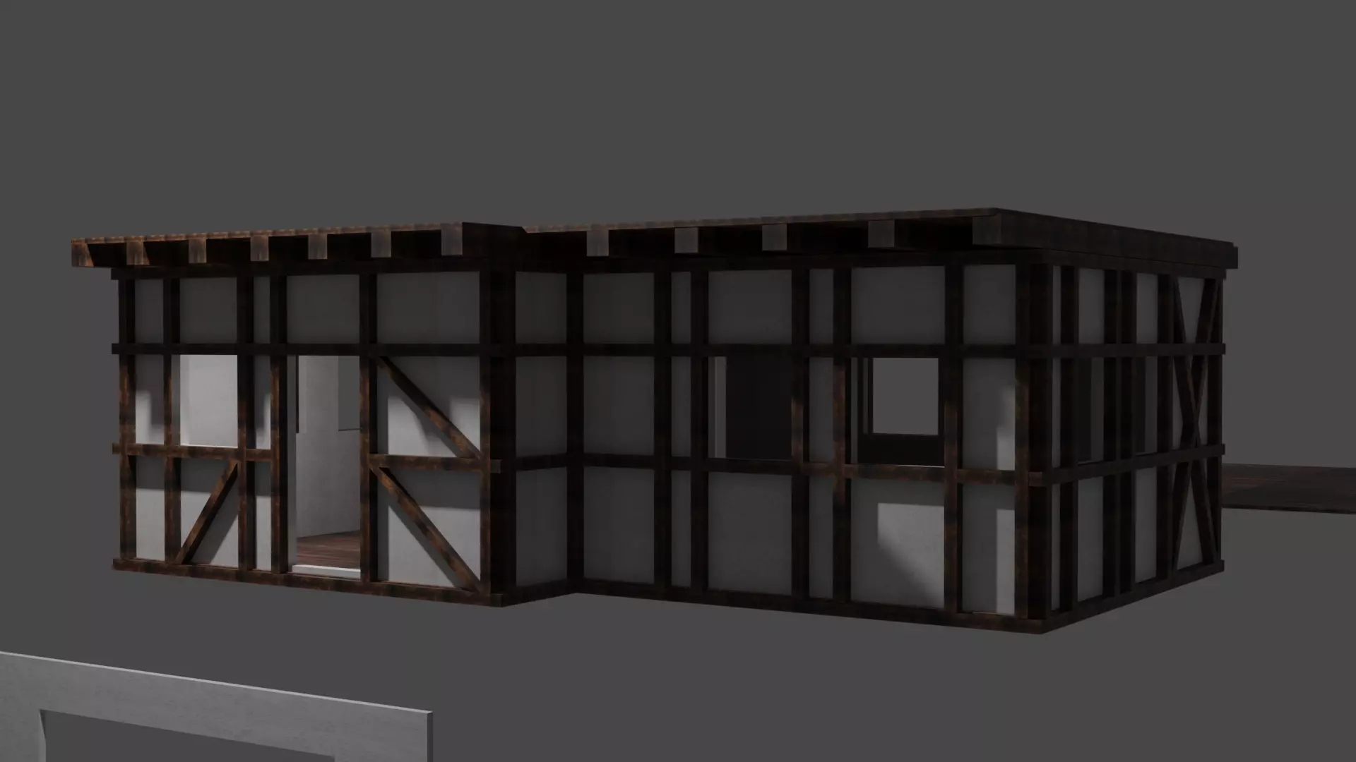 Medieval Low Poly house for 1800s peryod Free 3D model