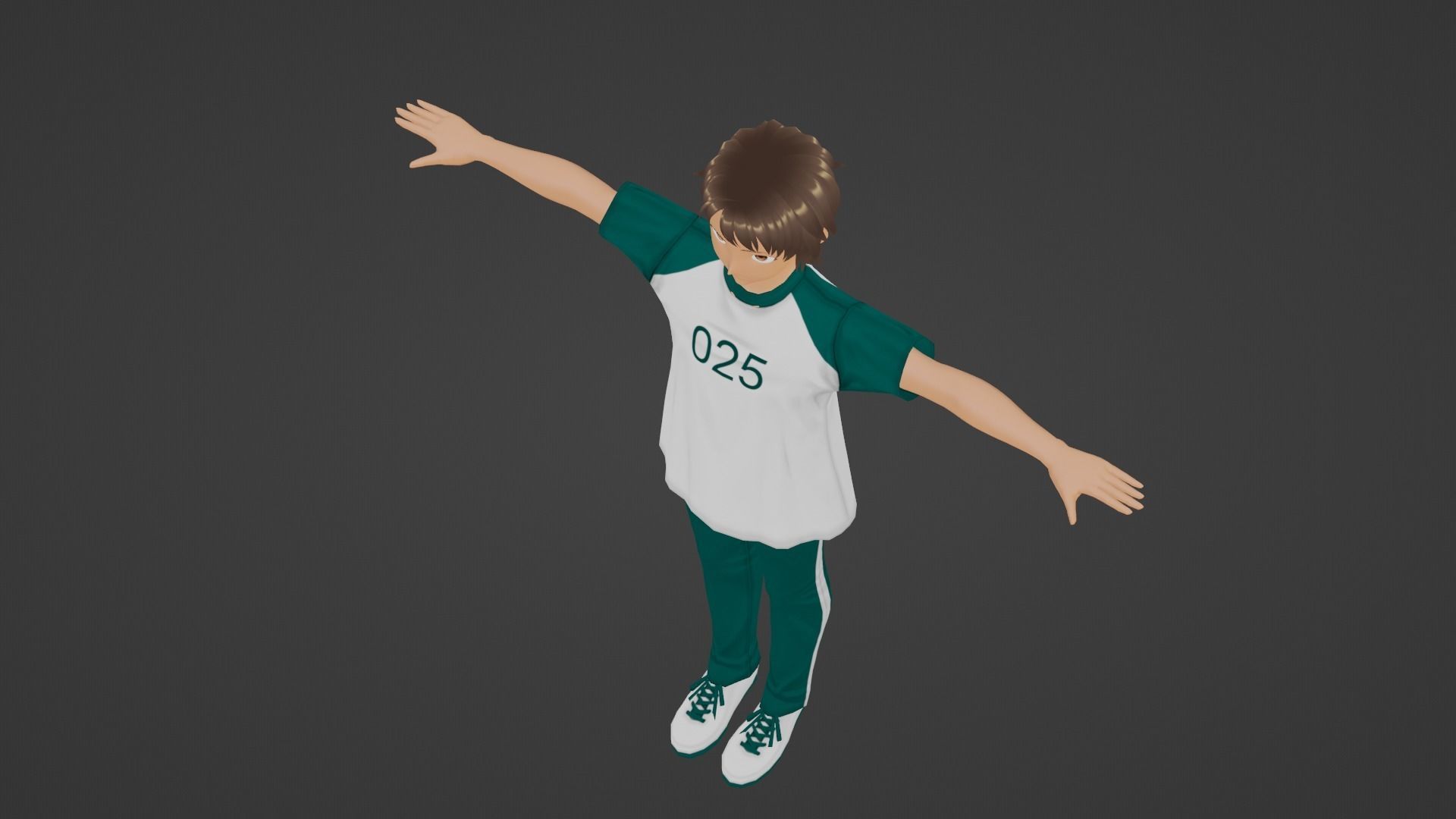 Squid Game - Player Low-poly 3D model_3