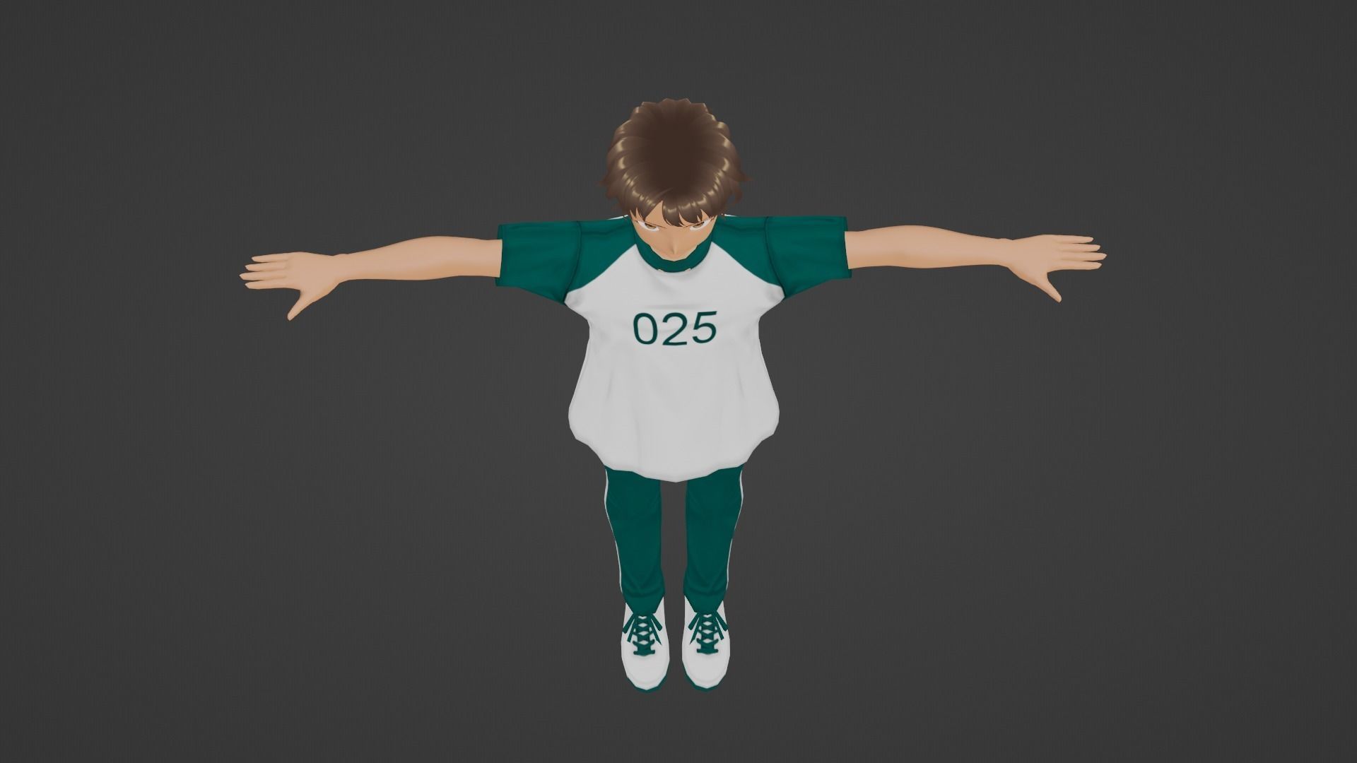 Squid Game - Player Low-poly 3D model_4