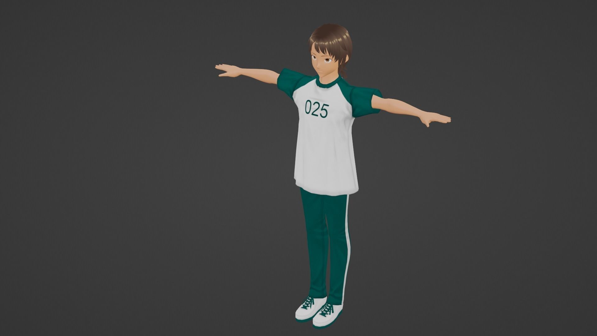 Squid Game - Player Low-poly 3D model_2