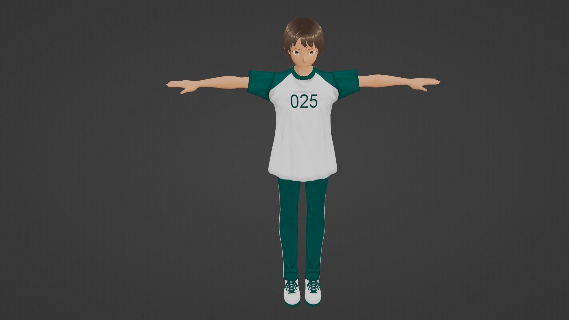 Squid Game - Player Low-poly 3D model_1