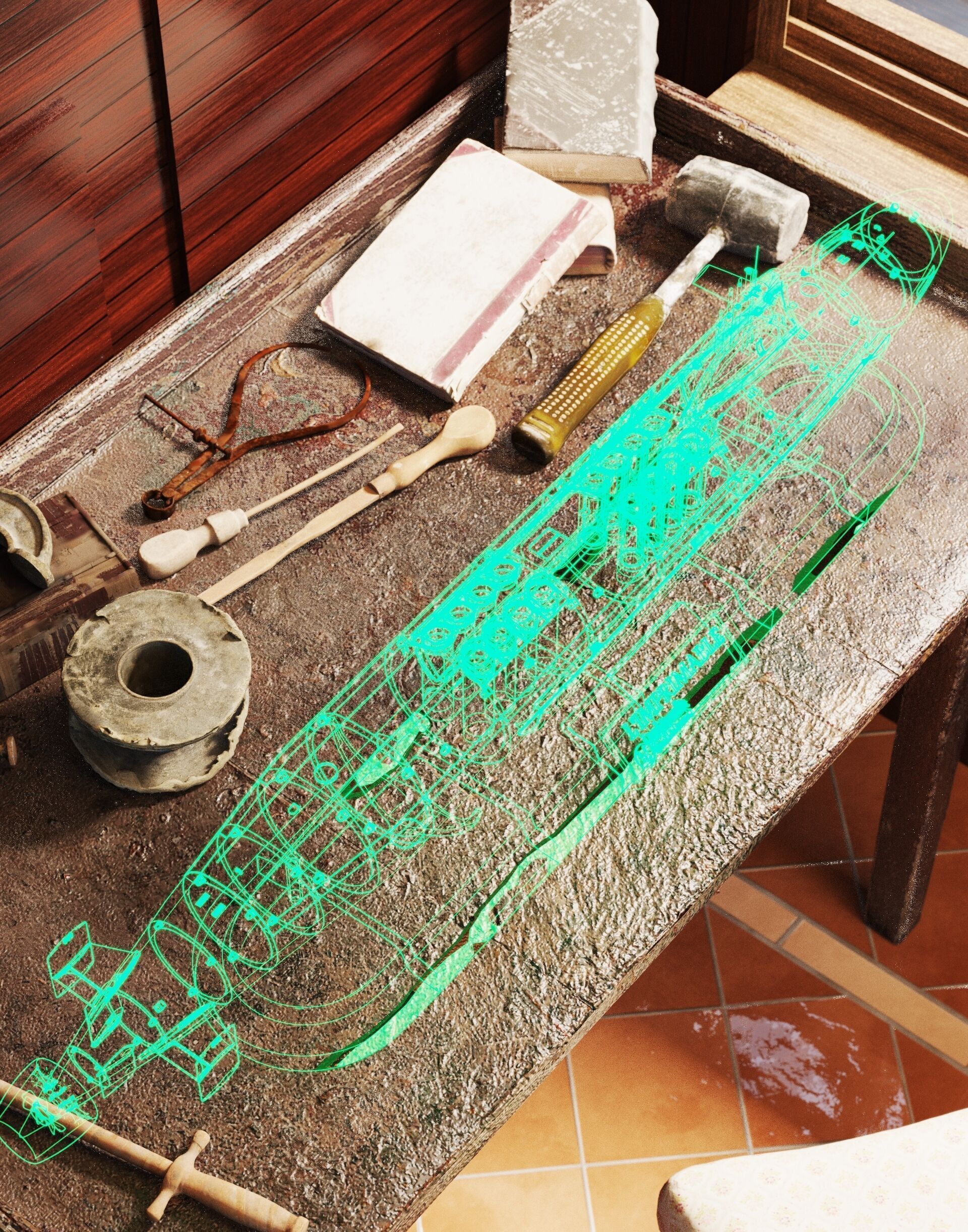 French Submarine SNLE 3D print model_10