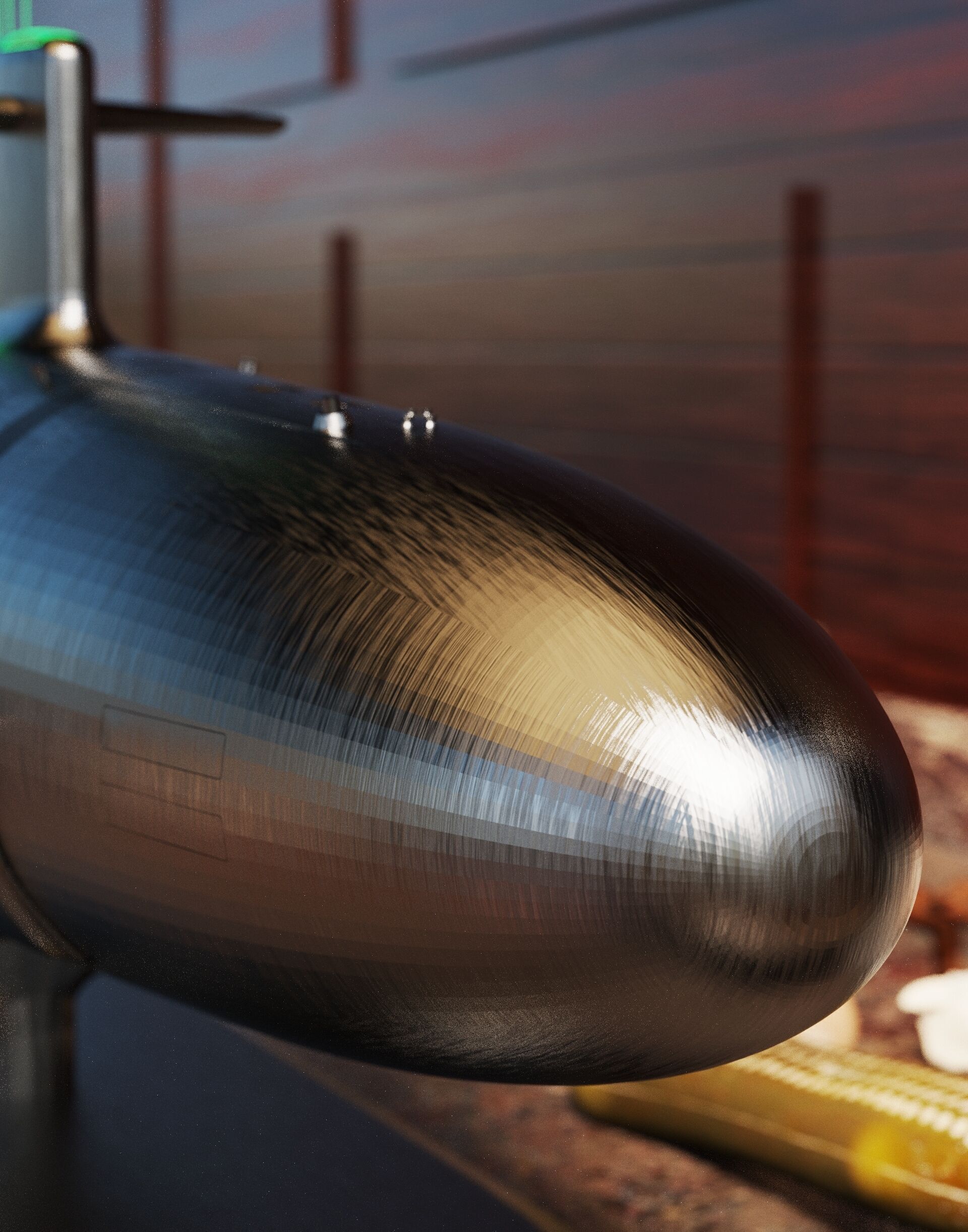 French Submarine SNLE 3D print model_8