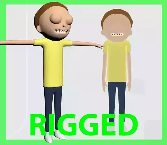Morty Smith Low-poly 3D model