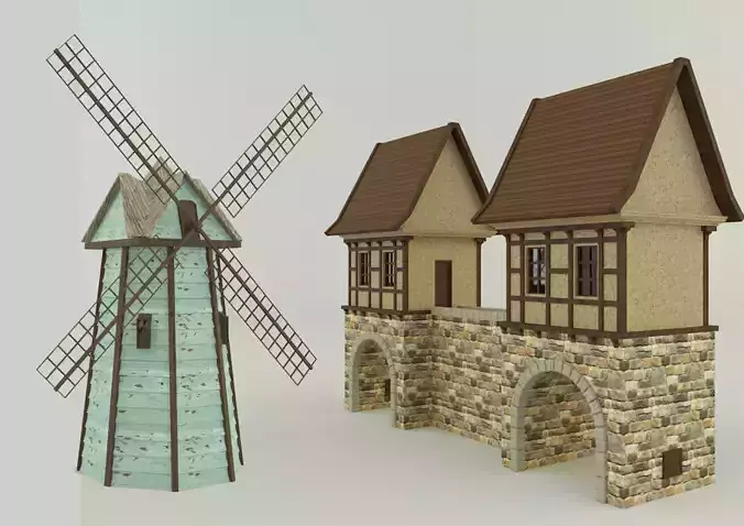 model house 1 medieval castle 3D model