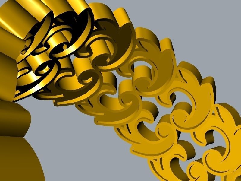 ornamental enamel ring 4 sizes stl verified 3D print model_16