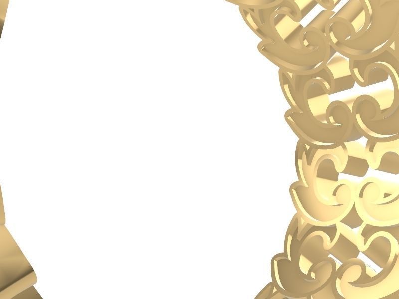 ornamental enamel ring 4 sizes stl verified 3D print model_12