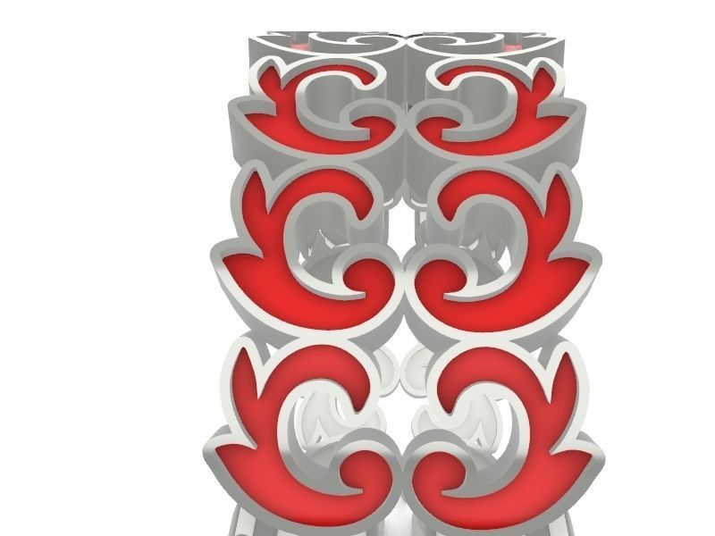 ornamental enamel ring 4 sizes stl verified 3D print model_22