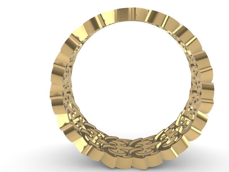 ornamental enamel ring 4 sizes stl verified 3D print model_13