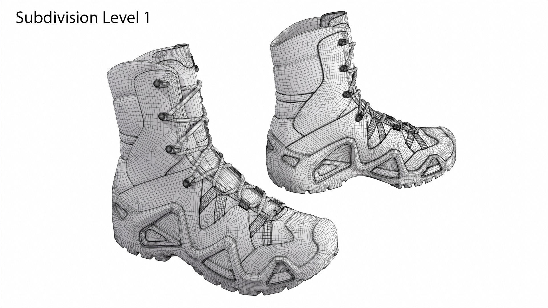 Military Boots Collection 3D model_29