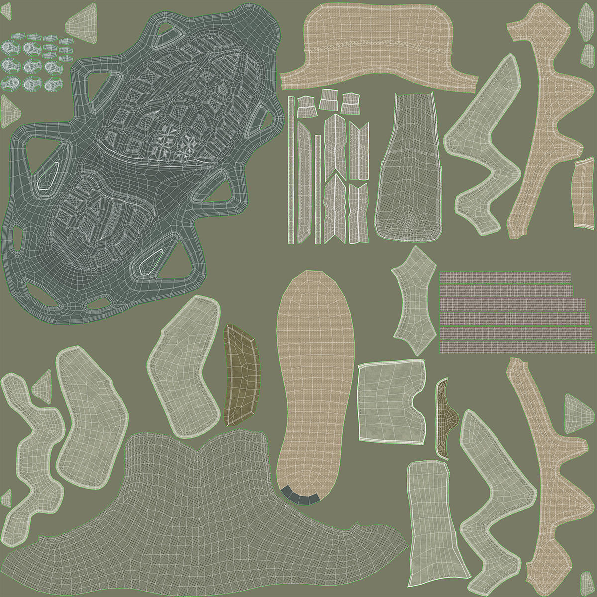 Military Boots Collection 3D model_30