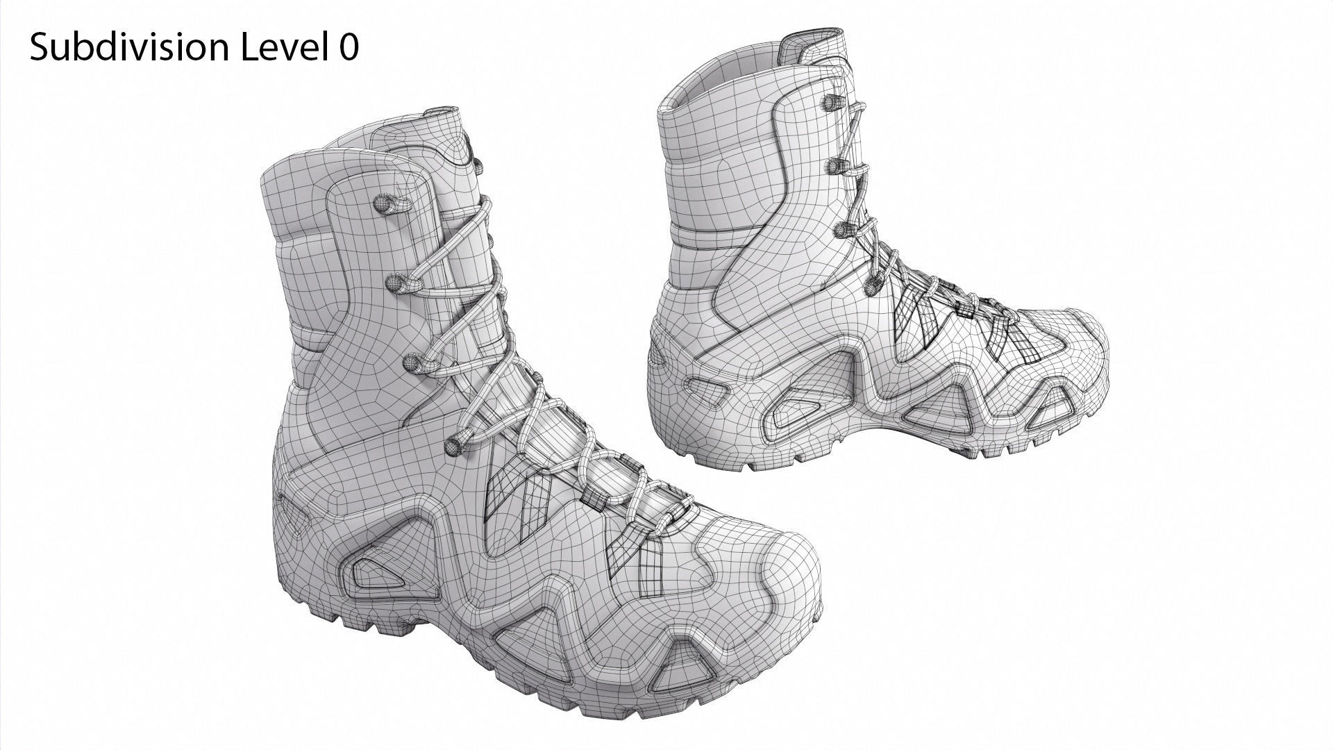 Military Boots Collection 3D model_28