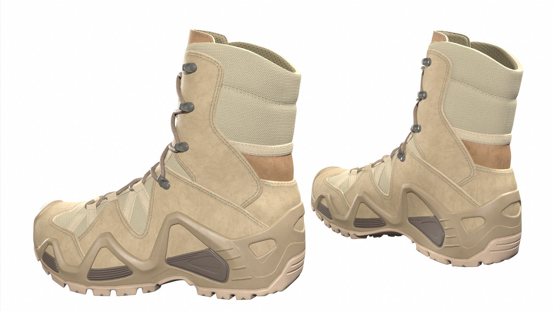 Military Boots Collection 3D model_11