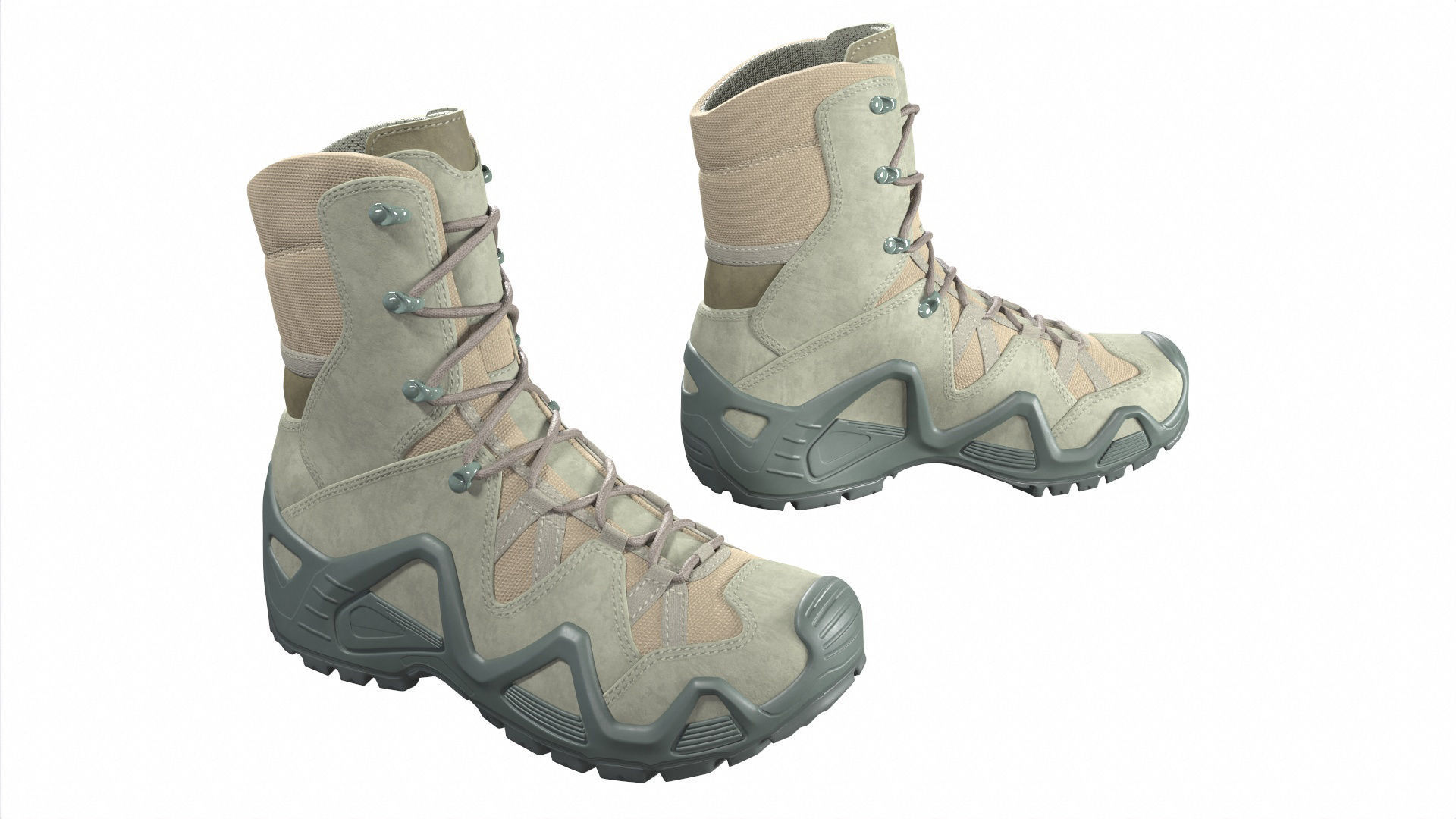 Military Boots Collection 3D model_4