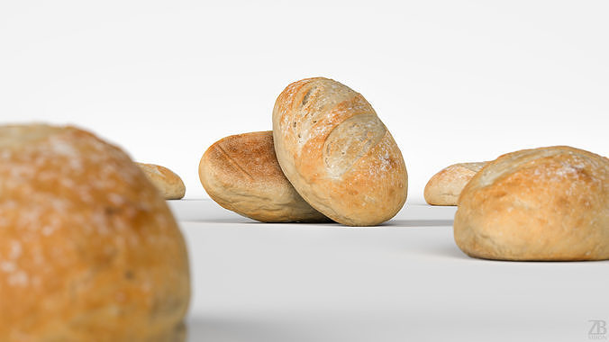 Bread 3D model 2