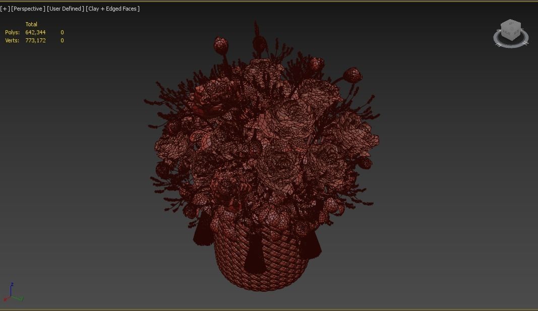 Rose Flower Bouquet 3D model_12