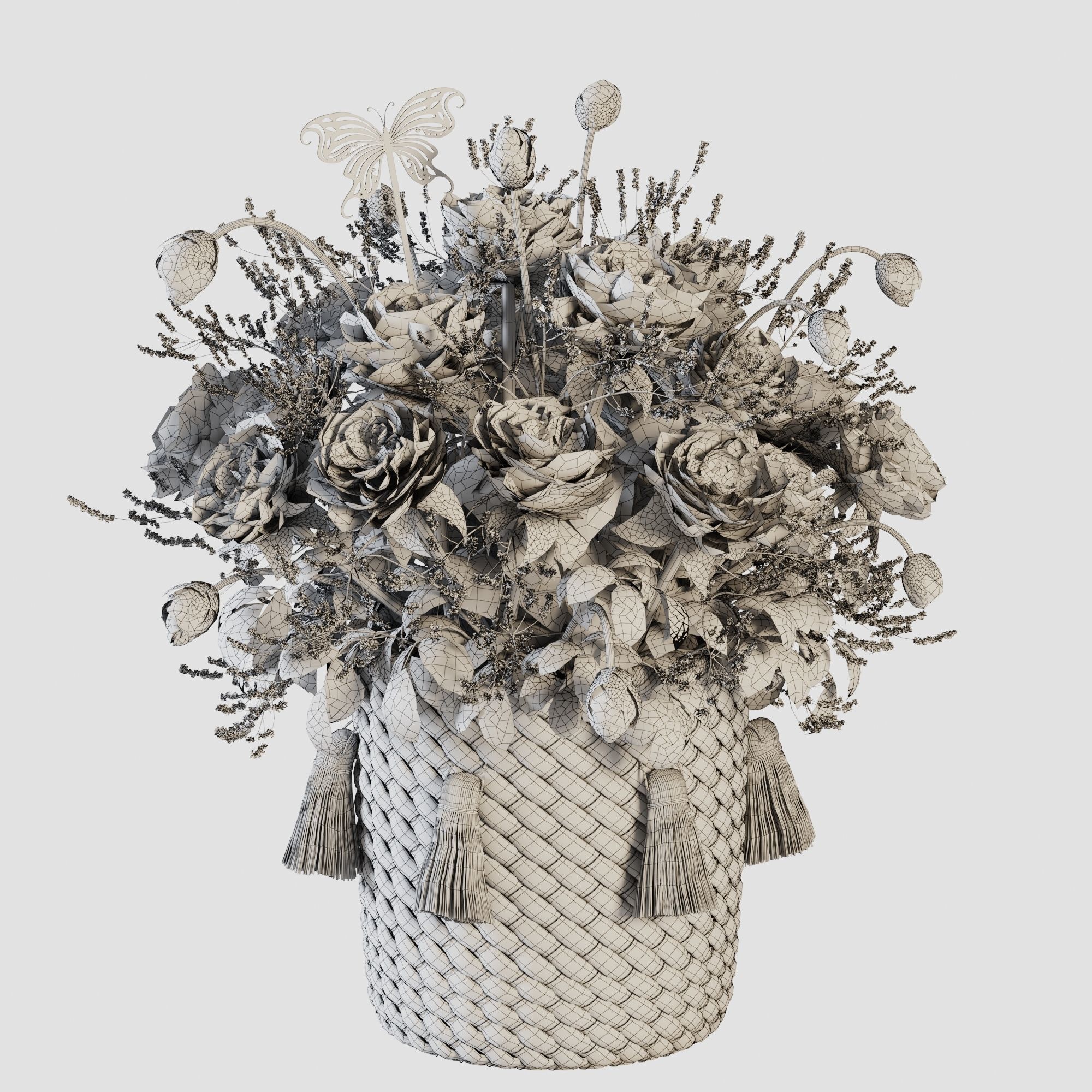 Rose Flower Bouquet 3D model_15