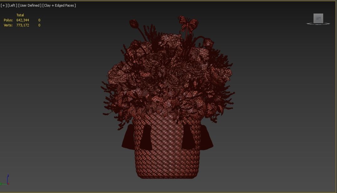 Rose Flower Bouquet 3D model_8
