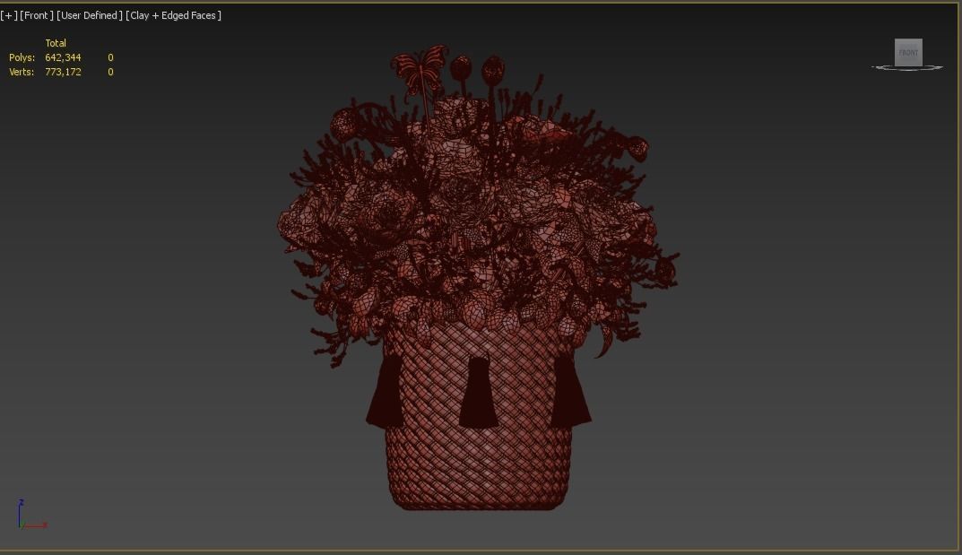 Rose Flower Bouquet 3D model_7