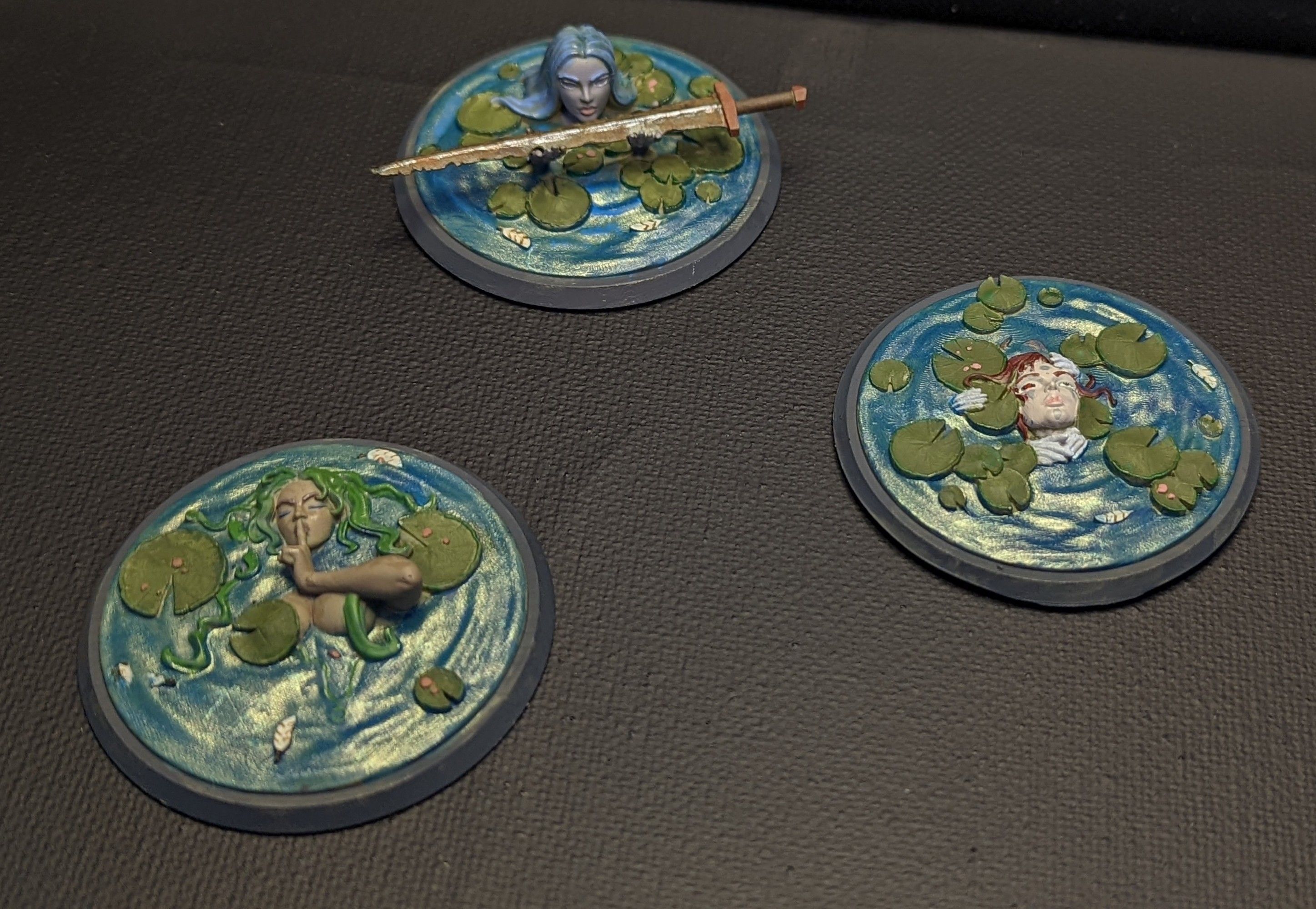 50mm Bases Water Nymphs 3D print model_1