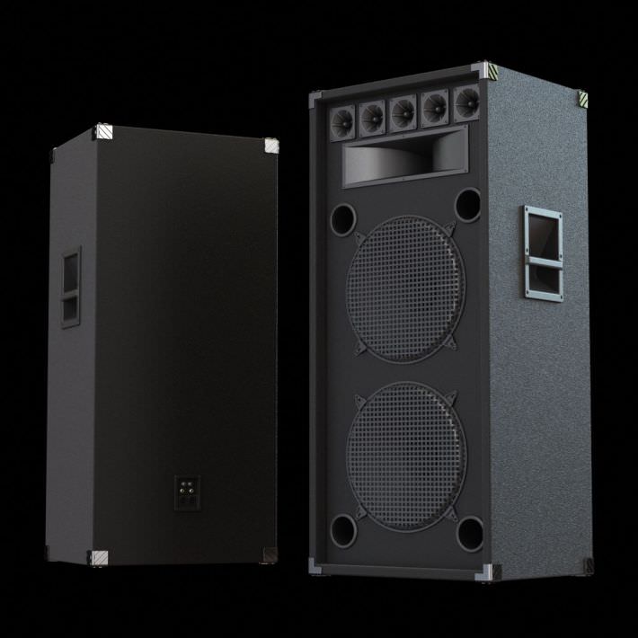 Big Black Speakers 3D model CGTrader