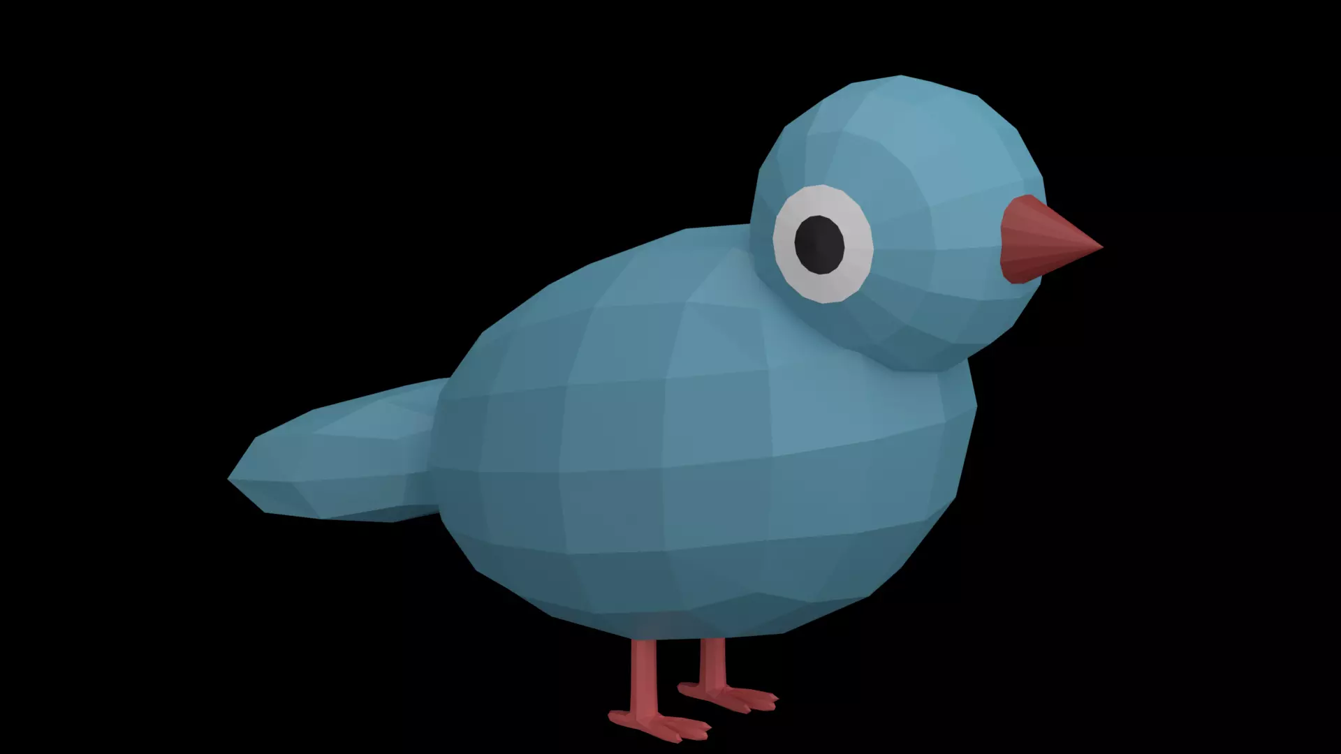 LowPoly Cartoon Cute Bird Low-poly 3D model