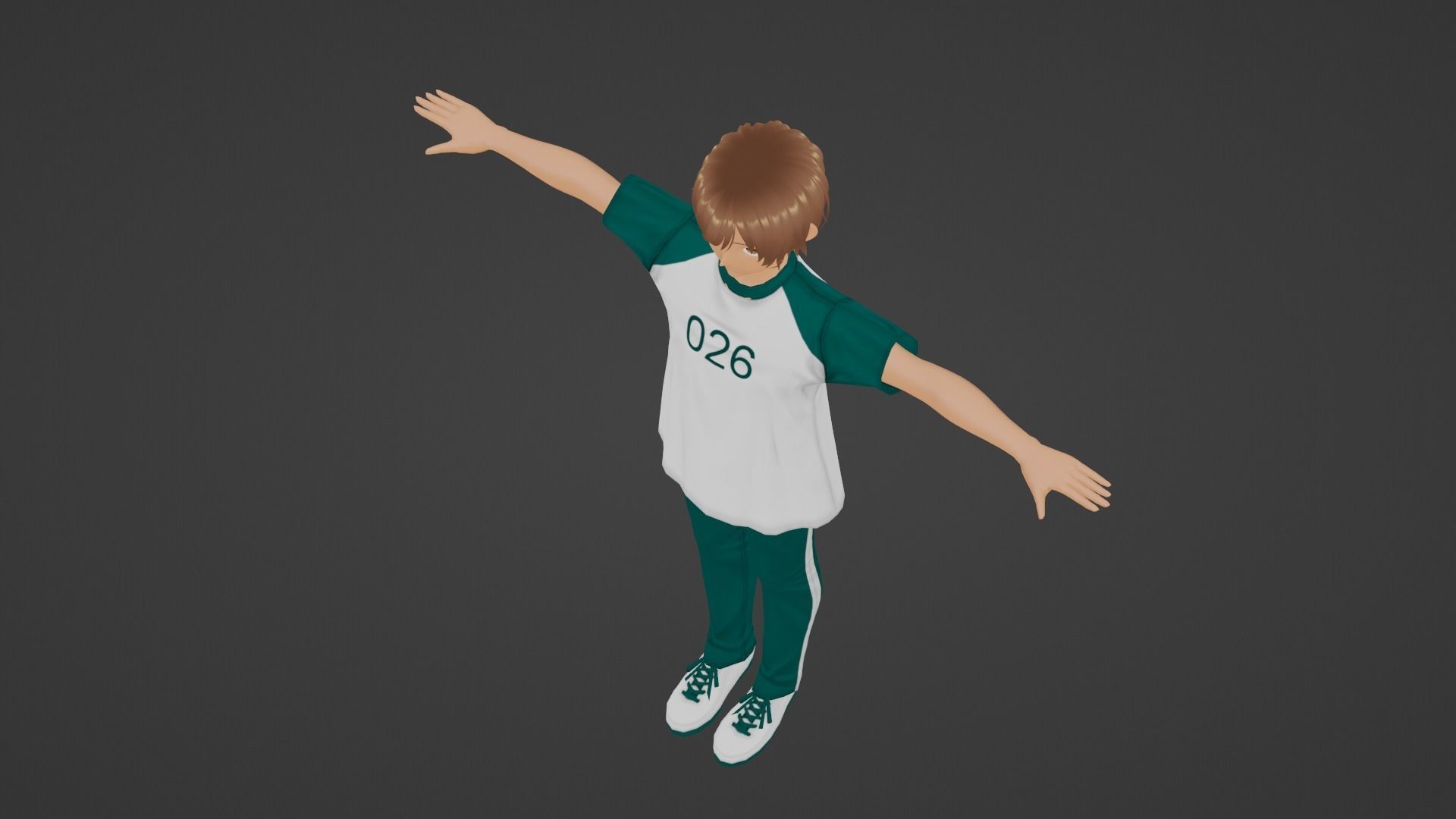 Squid Game - Player Low-poly 3D model_3