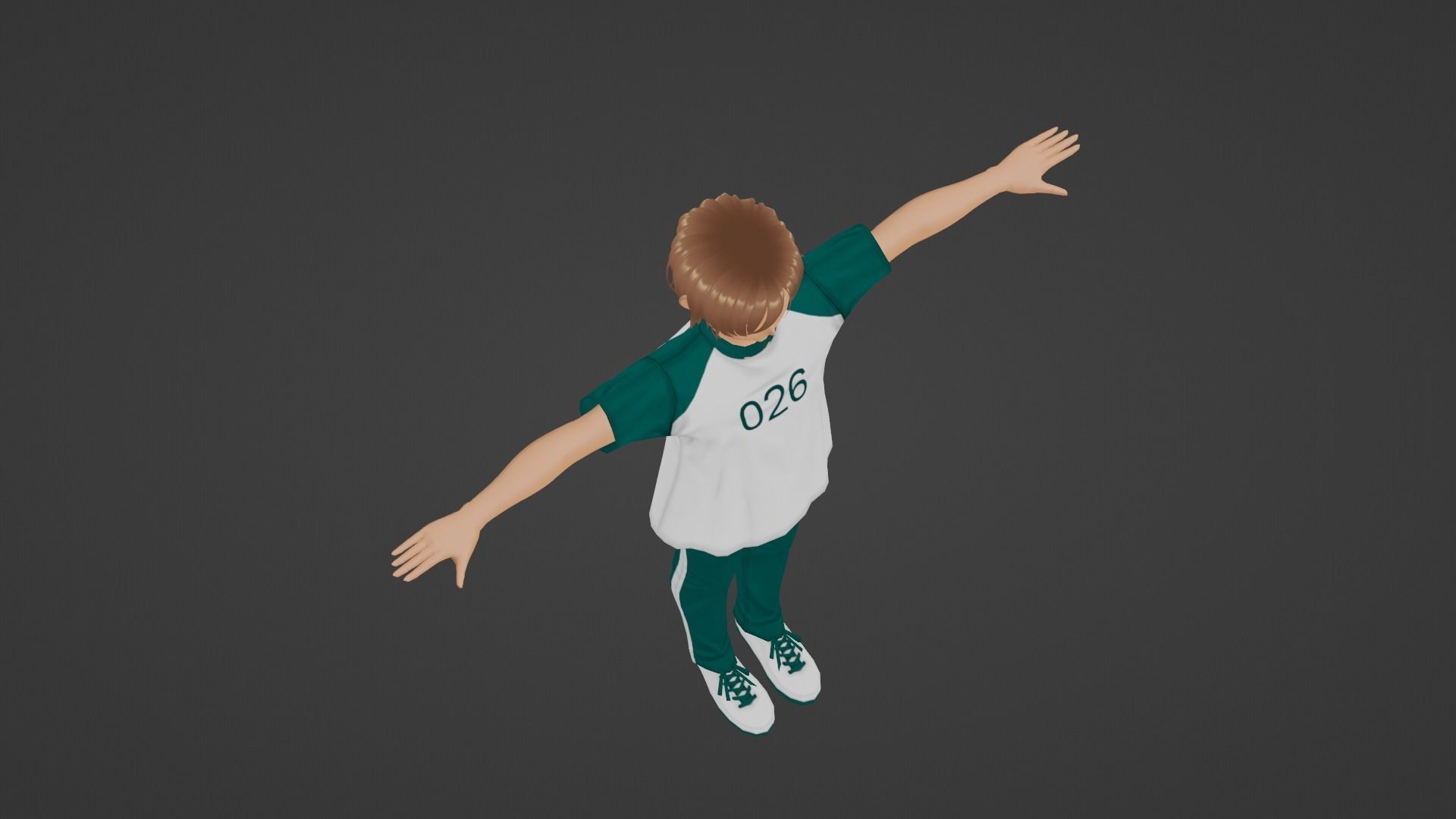 Squid Game - Player Low-poly 3D model_5