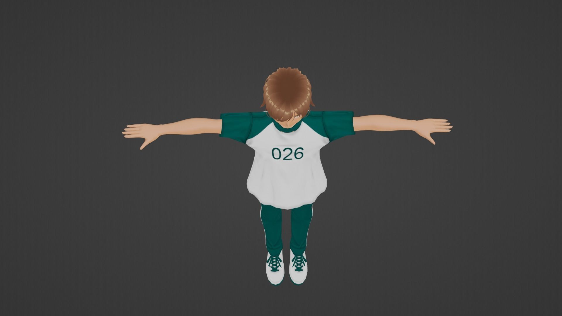 Squid Game - Player Low-poly 3D model_4