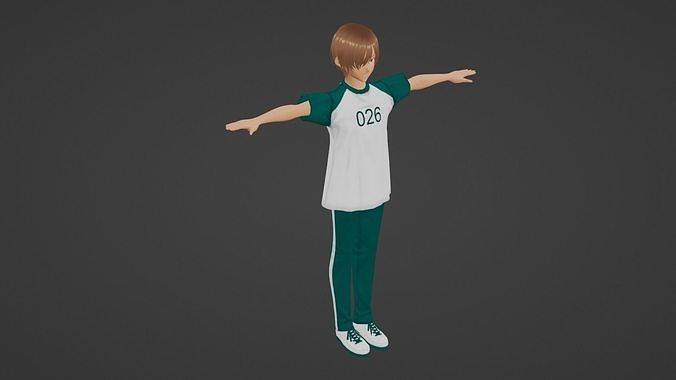 Squid Game - Player Low-poly 3D model