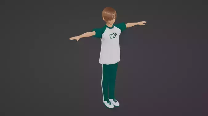Squid Game - Player Low-poly 3D model