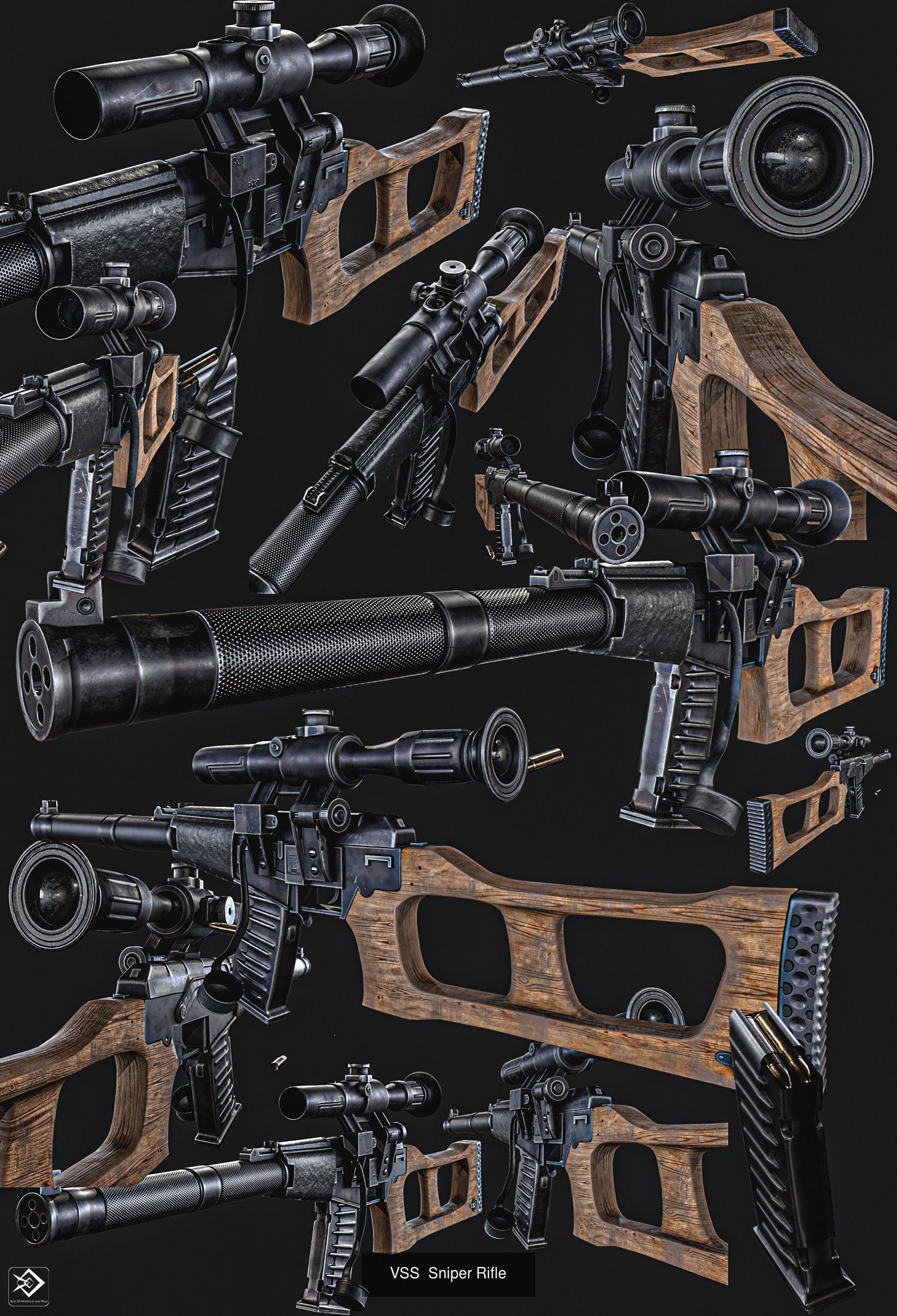  Weapon  Pack - 13  PBR 3D Model Collection_12